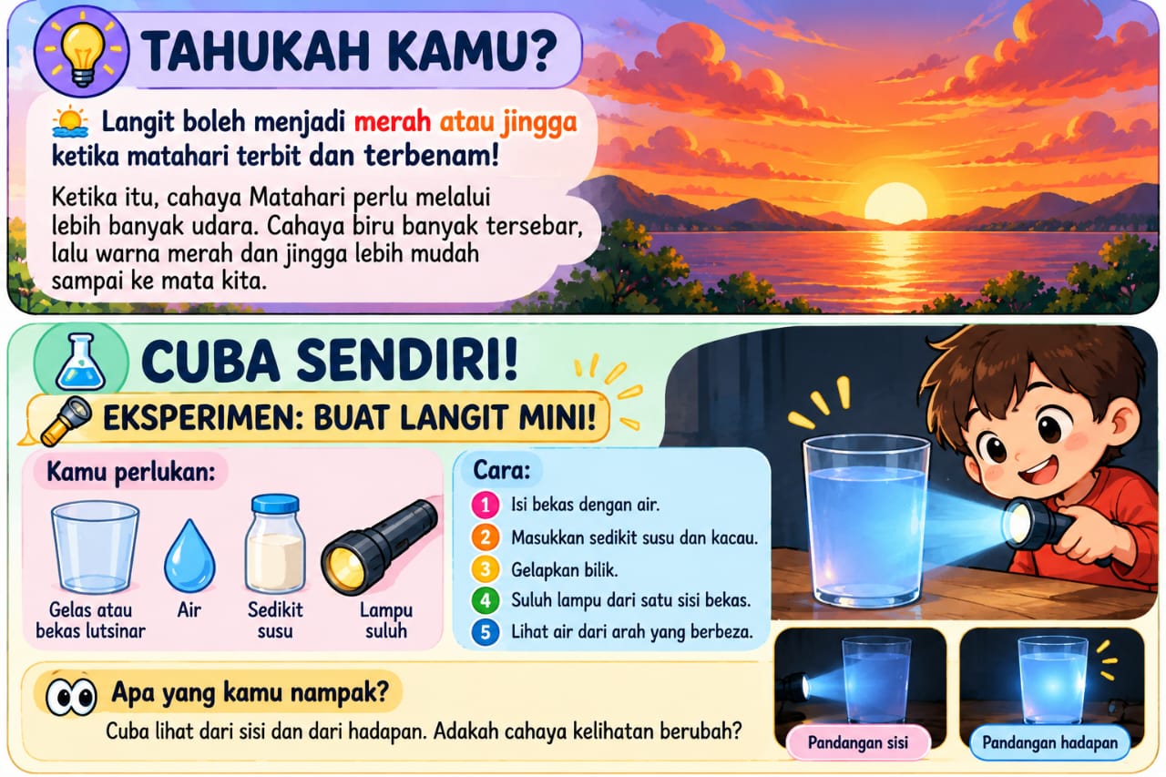 Aktiviti sains tentang langit biru